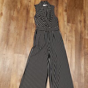 One Piece Jumpsuit, Pantsuit Black and White Strip